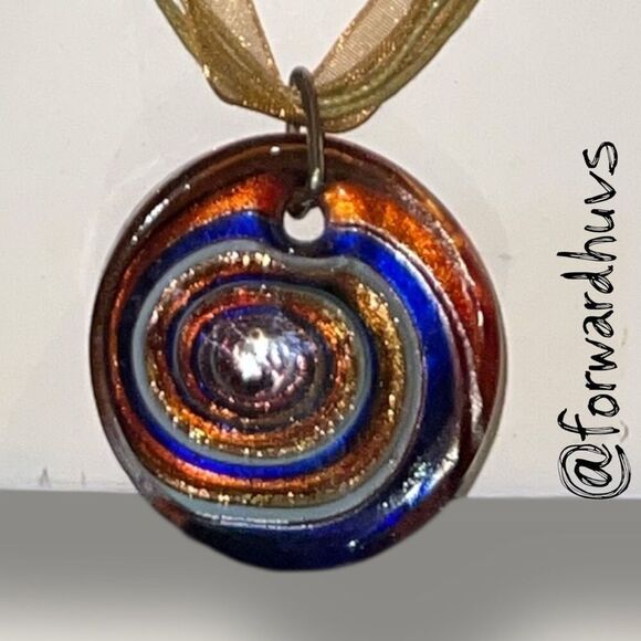 Bundle Sale 3 for $15 | Hand Crafted Glass Spiral Pendant Necklace - Picture 4 of 8